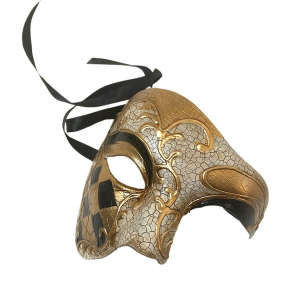 Couple Masquerade Feather Phantom of the Opera Mask Pair Cosplay Mardi Gras Prom Dance Birthday Halloween Party Wear or Deco MASQ