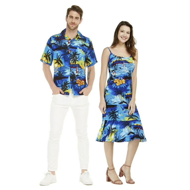 Matching couples shop hawaiian outfits