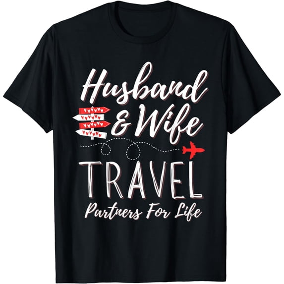 Couple Matching Husband And Wife Travel Partners For Life T-Shirt