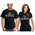 thumbnail image 1 of Couple Matching Shirt King and Queen Crown Classic Logo Tshirt For Men-S & Women-3XL, 1 of 1