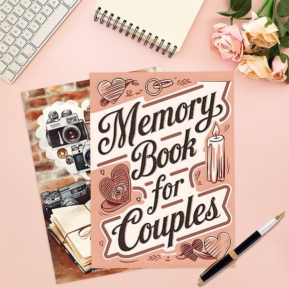 Couple Memory Book Daily Planner Love Memorial Journal Personal Goal Tracking Tool Structured Layout High-Quality Material Customizable for Relationship Goals