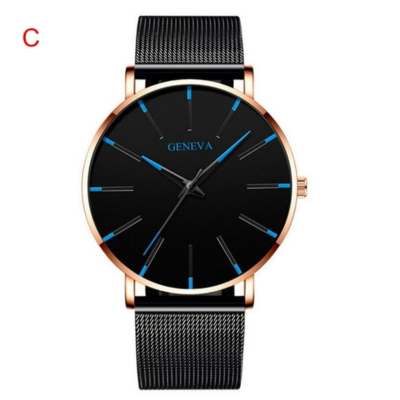 Couple Men And Women Fashion Thin Watches Business Stainless Steel Mesh Quartz Watch, Xinsrenus Under $5! Couple Men And Women Fashion