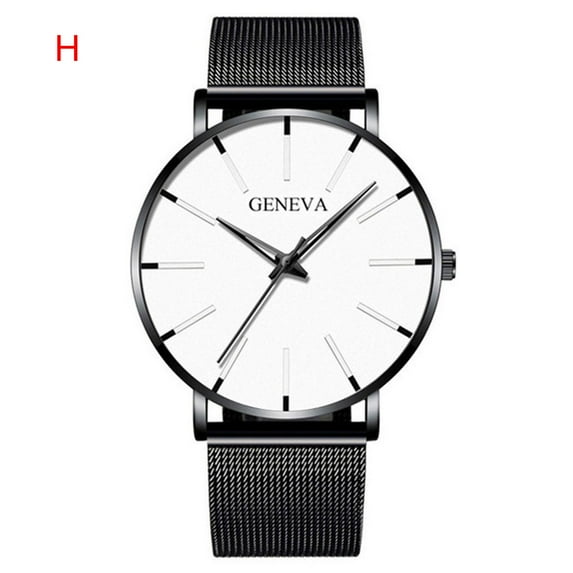 Couple Men And Women Fashion Thin Watches Business Stainless Steel Mesh Quartz Watch, Xinsrenus Under $5! Couple Men And Women Fashion