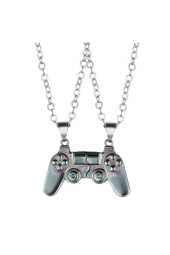 Couple Necklace for Him and Her | Matching Love Heart Pendant Set | Valentine's Day Gift for Boyfriend Girlfriend | Adjustable Chain Romantic Jewelry for Couples