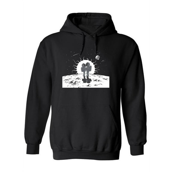 Couple Of Astronauts On The Moon Hoodie Women -Image by Shutterstock, Female Large