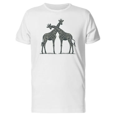 Couple Of Giraffe B&W T-Shirt Men -Image by Shutterstock, Male Large