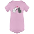 thumbnail image 1 of Couple Of Loving Rabbits Bodysuit Infant -Image by Shutterstock,  6 Months, 1 of 2