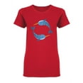 thumbnail image 1 of Couple Of Narwhals Swimming Shaped Tee Women's -Image by Shutterstock, 1 of 2