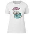 thumbnail image 1 of Couple Of Owl Under Umbrella T-Shirt Women -Image by Shutterstock, Female Small, 1 of 4