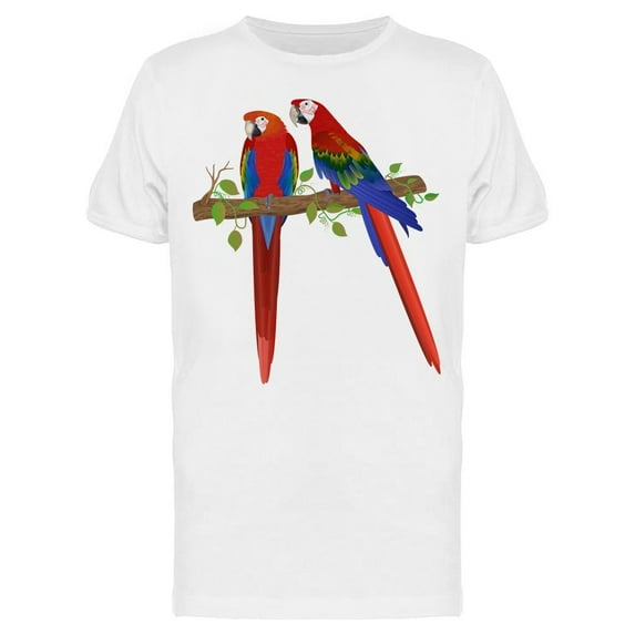 Couple Of Scarlet Macaw T-Shirt Men -Image by Shutterstock, Male x-Large