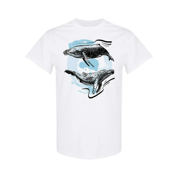 Couple Of Whales Design T-Shirt Men -Image by Shutterstock, Male 3X-Large