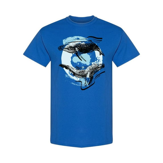 Couple Of Whales Design T-Shirt Men -Image by Shutterstock, Male x-Large