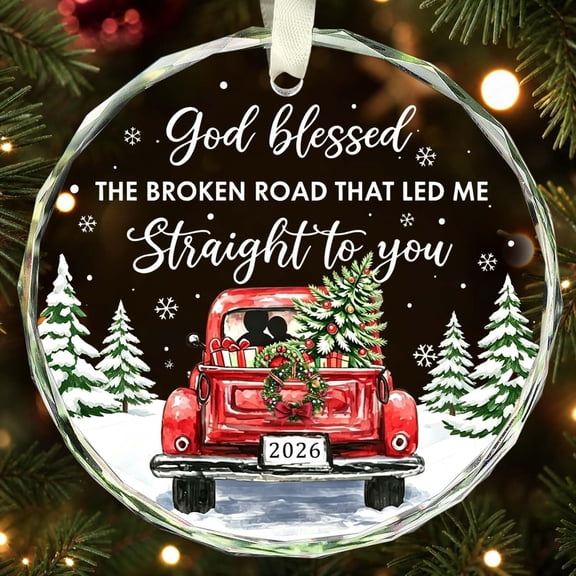 Couple Ornament - Couple Gifts - Gifts for Girlfriend, Boyfriend, Wife, Husband - Aniversary for Him Her - I Love You Gift for Him Her, Glass Christmas Ornament 2026