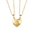 thumbnail image 1 of Couple Paired Broken Heart Pendant Necklace for Couples Lover Best Friend Gift Wedding Valentine's Day Magnet Necklaces A Pair of Love Necklace Wishing Stone Creative Necklace (Gold ), 1 of 11