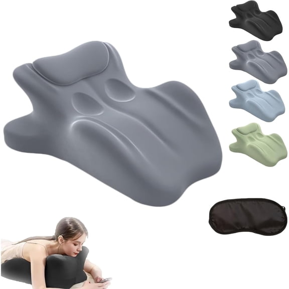 Couple Pillow, 27° Angle Perfect Position, Multi Functional Couples Pillows, Ergonomic Memory Foam Wedge Cushion, Depth Support, for Sitting and Lying