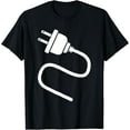thumbnail image 1 of Couple Plug and Socket Matching Costume Funny Halloween T-Shirt, 1 of 3