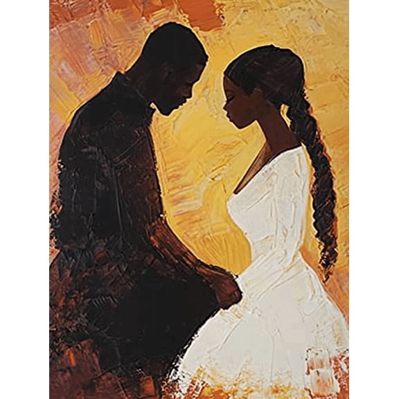 Couple Portrait Decorative Painting/Canvas Art Suitable for Living Room Bedroom Dining Room Study Office Hotel Wedding Decoration Anniversary Gift New Home Decor.