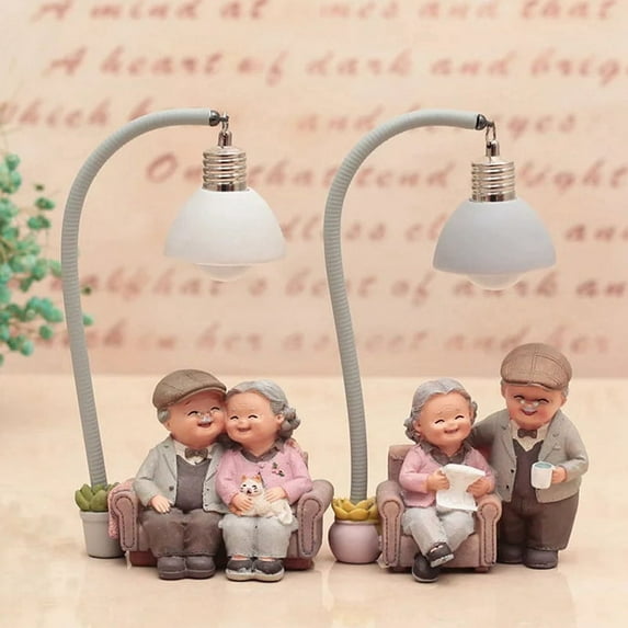 Couple Presents Wedding Anniversary Gift to Wife Husband Girlfriends Gift Old Man Old Woman Room,B