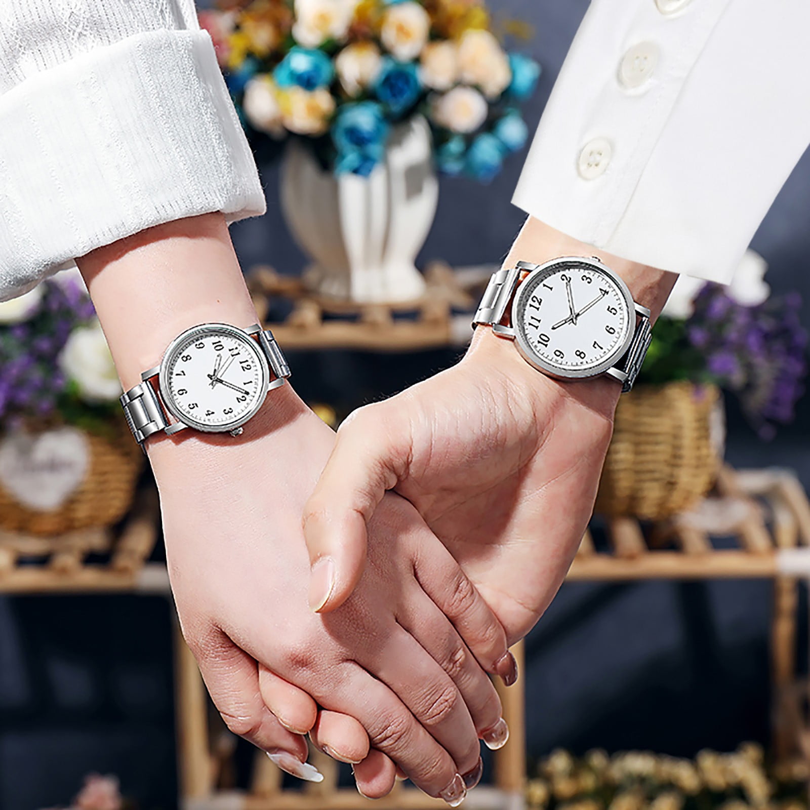 Couple Quartz Digital Watch Chronograph Leather Men s Women s Mens Leather Strap Large Band for Men Talking Ladies Watch Women Watch Leather Band Womens Leather Band Mens Leather Strap Simple for Walm...