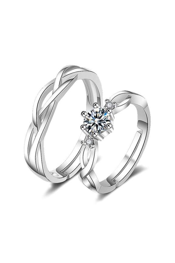 Couple Rings Adjustable for Wedding Suitable for Couples to Express Love