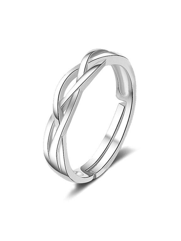 Couple Rings Crystal Couple Wedding Adjustable Rings Jewelry