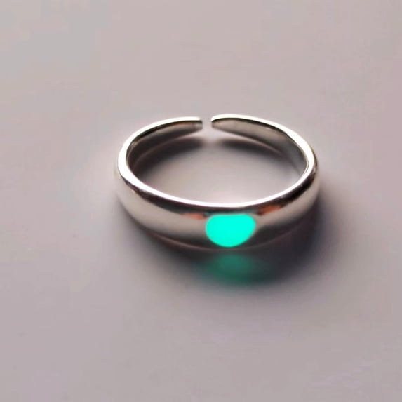 Couple Rings with Oil Dripping Adjustable Alloy Matching Fashion Personality Rings for Him and Her Glow Rings Set for Women and Men Anniversary Jewelry