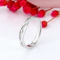thumbnail image 1 of Couple Rings Set for Him and Her S925 Silver Matching Wedding Bands Interweaving Promise Rings Anniversary Jewelry Gifts for Men and Women Exquisite Design, 1 of 5