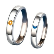 Couple Rings for Women Men Adjustable Couple Matching Promise Engagement Wedding Ring Set Friendship Rings Gift Jewelry