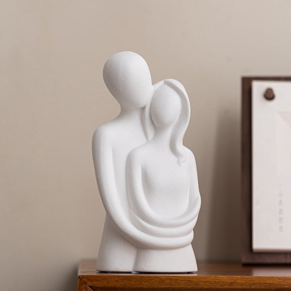 Couple Sculptures for Home Decor, Hugging Figurines,Modern Romantic Sculptures for Living Room Bedroom Office Decor, Gift for Anniversary Valentine Birthday