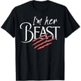 thumbnail image 1 of Couple Shirts - I'm Her Beast T-Shirt men and women can wear, black, white, gifts, 1 of 4