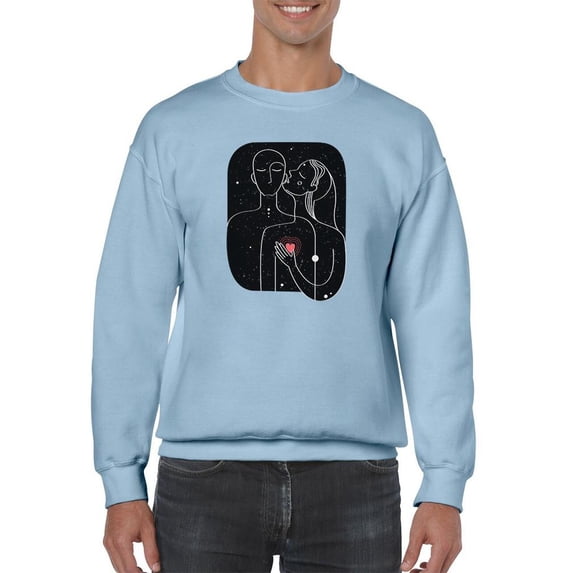 Couple Silhouettes Sweatshirt Men -Image by Shutterstock, Male 3X-Large
