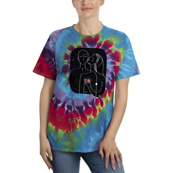 Couple Silhouettes Tie Dye Spiral Women -Image by Shutterstock, Female x-Large