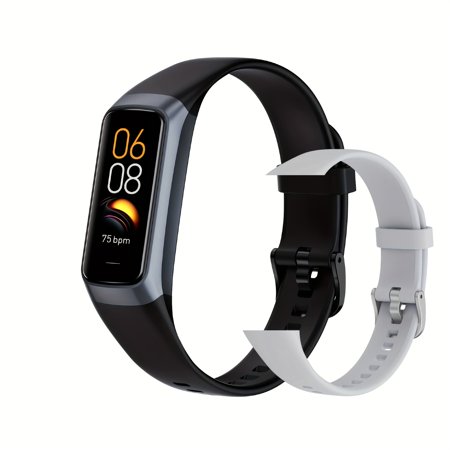 Couple Smart Bracelet (2pcs) - 1.1" Touch Screen, Wireless Call/Message Alerts, 25 Fitness Modes, Sleep/Calorie Tracker, for Android/iOS Men & Women