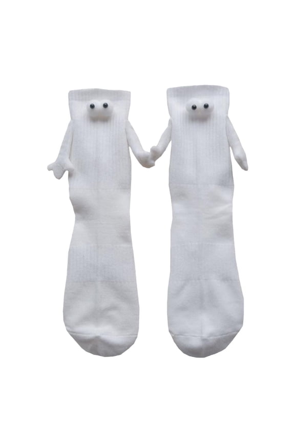 Couple Socks With Funny Magnetic Suction And 3D Doll Design Ideal For Casual Wear And Showing Affection