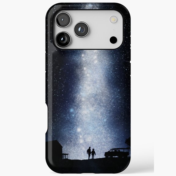 Couple Stargazing Milky Way Silhouette Sky Phone Case for iPhone 17 16 15 14 13 12 11 Pro Max