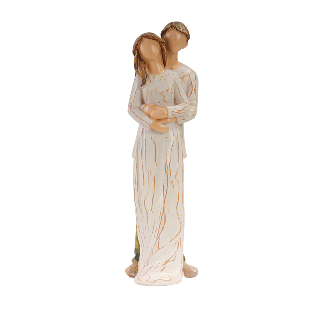 Couple Statue Modern Decor, Hugging Couple Figurine Gift for Wedding