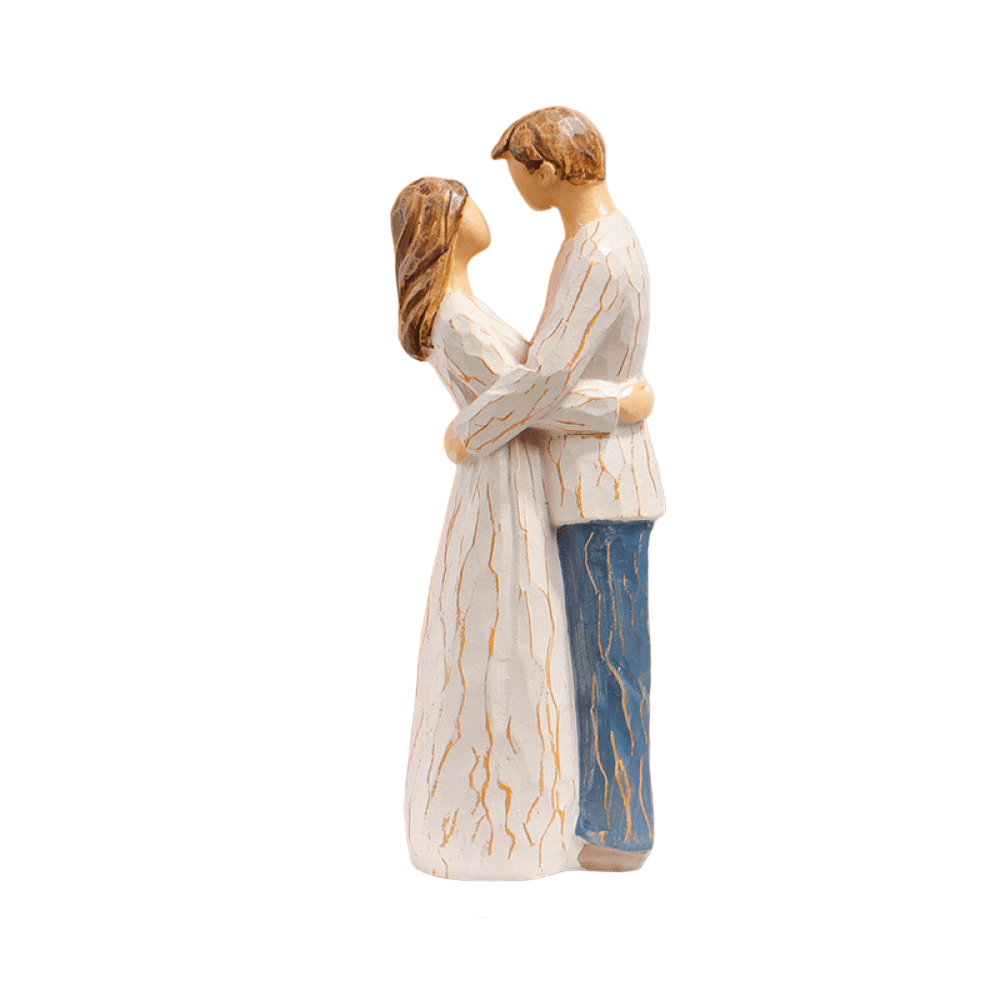 Couple Statue Modern Decor, Hugging Couple Figurine Gift for Wedding