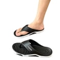 thumbnail image 1 of Couple Summer Flip‑Flops, Non‑Slip Thick‑Sole EVA Bathroom Slippers, Soft Cushion House Sandals For Indoor Outdoor Beach Household Daily Wear Black, 1 of 8