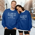 thumbnail image 1 of Couple Sweatshirts Womens Sweatshirts No Hood Valentines Day Couple Sweatshirts Crewneck Sweatshirts Women Lover Funny Print Pullover Soft Casual Long Sleeve Hoodless Top, 1 of 4