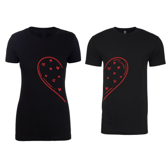 Couple T-shirts, Valentine T-shirts for Couples, Matching Couple Outfits - Big Heart