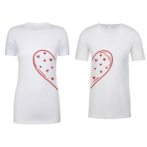 Couple T-shirts, Valentine T-shirts for Couples, Matching Couple Outfits - Big Heart