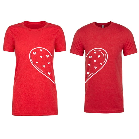 Couple T-shirts, Valentine T-shirts for Couples, Matching Couple Outfits - Big Heart