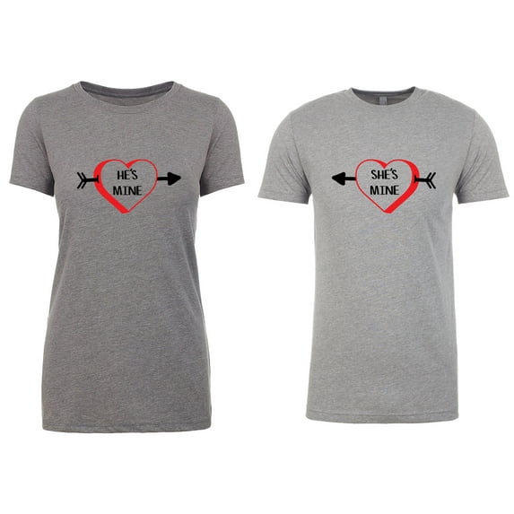 Couple T-shirts, Valentine T-shirts for Couples, Matching Couple Outfits - He's Mine & She's Mine