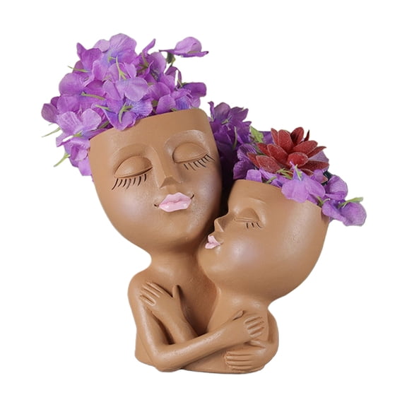 Couple Vase Resin Craft Flowerpot Couple Vase Resin Couple Flowerpot for Indoor Outdoor