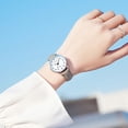 thumbnail image 1 of Couple Watch Set Women's Version Elegant Small Quartz Wristwatch with Alloy Case and Leather Strap for Daily Commute and Dating - 1.10 Inch Dial, 9.45 Inch Band, 1 of 6