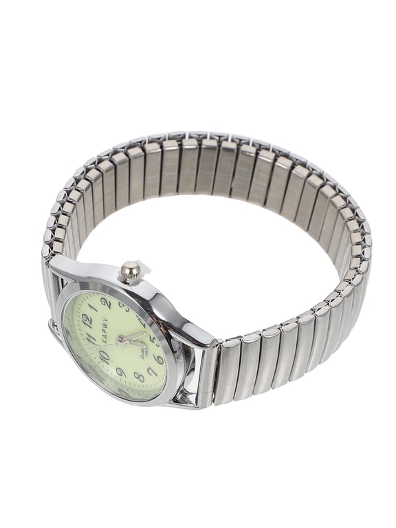 Stylish Digital Couple Watches with Comfortable Elastic Bands for Women and Seniors, Casual Wristwatch with Modern Design