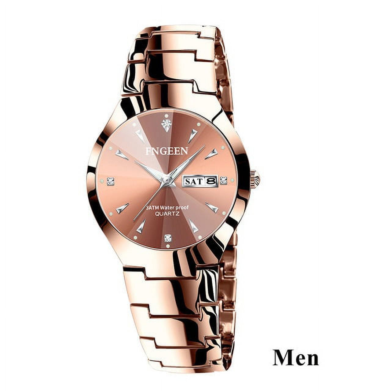 Amazon.com: SIBOSUN Valentine's Couple Watches with Luxury Rose Gift Box  His and Hers Watch Romantic Men and Women Wrist Watch Gifts for Lover  Anniversary Set of 2 Heart Quartz Mesh Stainless Steel