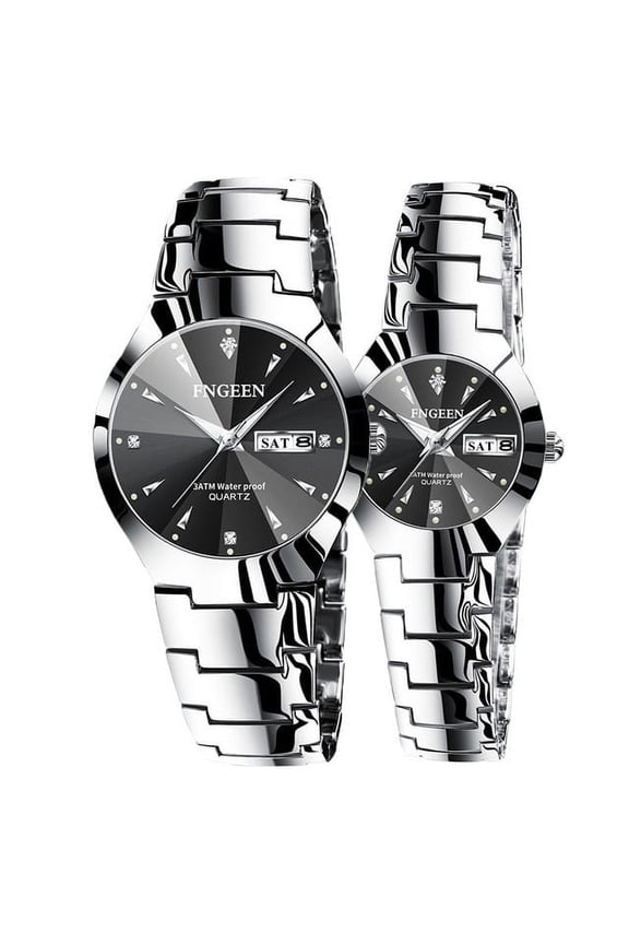 Couple Watches For Lovers Quartz Wristwatch Fashion Business Men Watch For Women Watches Tungsten Steel Coffee Gold Pair Hour - Couple Watches