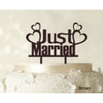 thumbnail image 1 of "Couple Wedding Cake Topper Personalized Brown Cake Topper Color Option Available 5""-7"" Inches Wide", 1 of 1