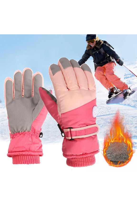 Couple Winter Gloves Outdoor Windproof Rainproof Cold Proof Ski Riding Warm Gloves Running Driving Ski Cycling Safety Comfy Motorcycle Workout Gym Gloves
